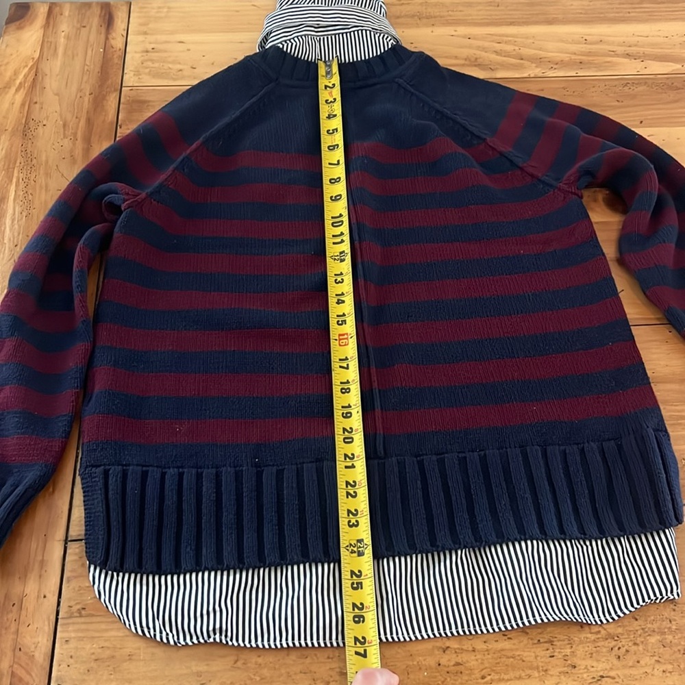 COPY - Ralph Lauren Burgundy and navy stripe sweater size L - Picture 12 of 13
